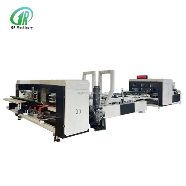Carton Box Automatic Folder Gluer 1000mm Vacuum Suction Feeding