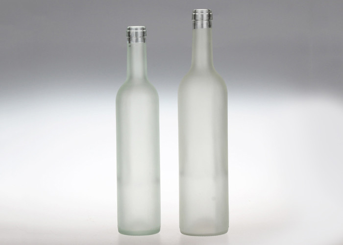 750ml Empty Glass Bottles Frosted Transparent Color Elegant Feature