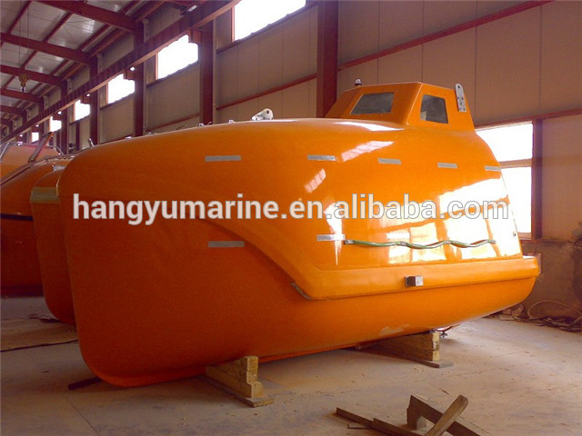 Marine totally enclosed fiberglass lifeboat for sale