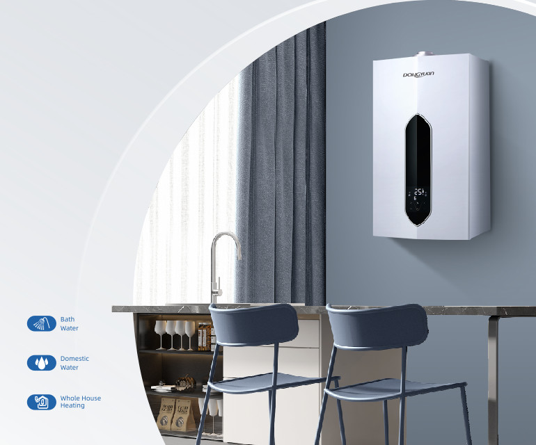 LED Display Hot Water Boiler Temperature Control Gas Combi Boilers