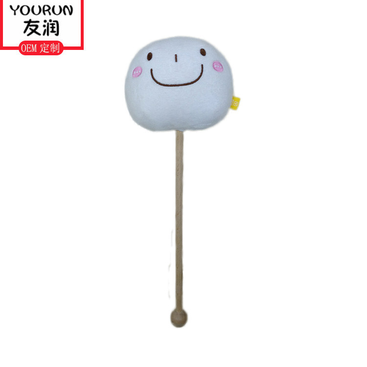White Cartoon Plush Massage Hammer Personalized