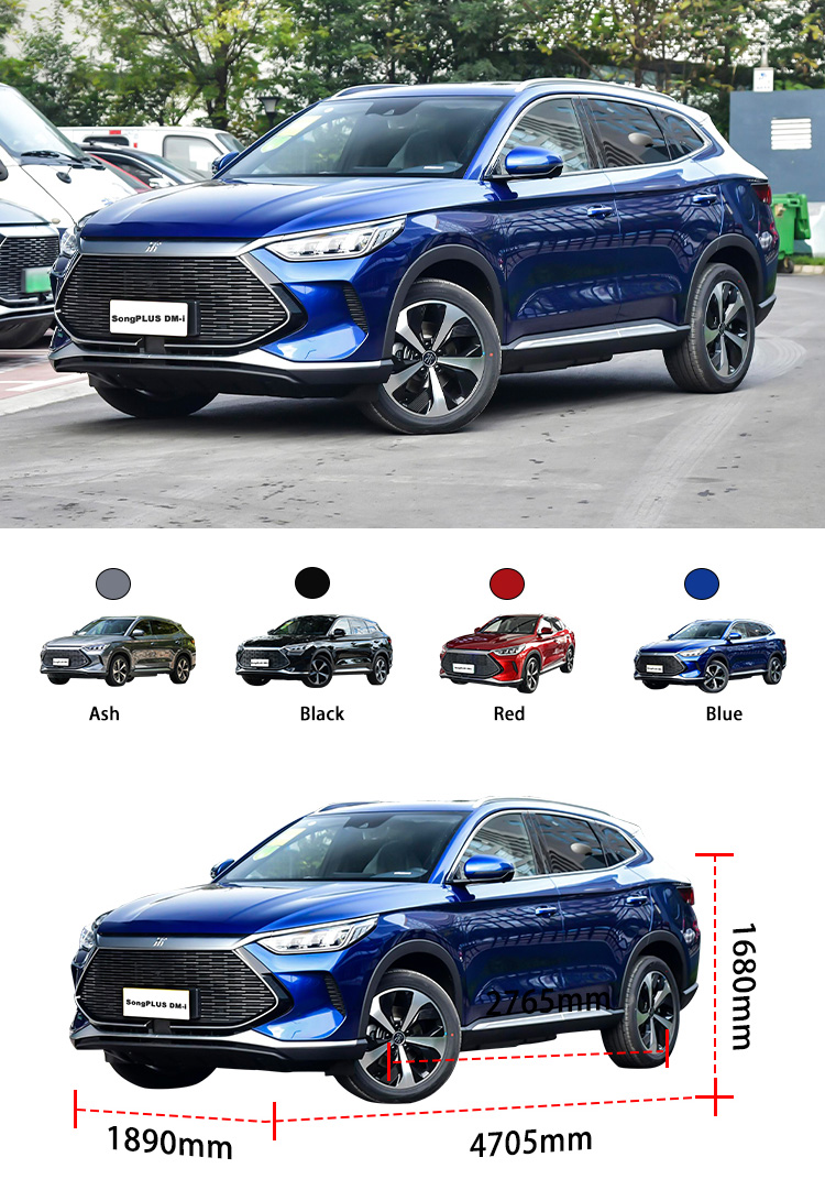 Compact Fully Electric SUV Sleek BYD Song Plus Plug In EV Hybrid SUV