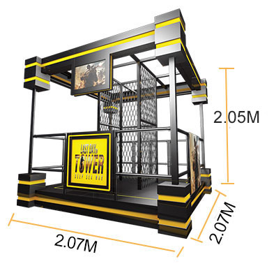 Standing VR Shooting Simulator Platform 24 Inch LED Screen For Amusement Park