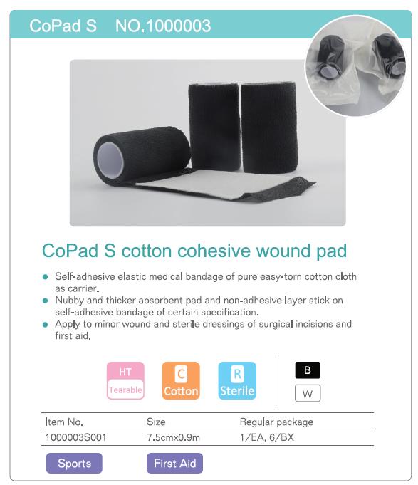 CE Class I Cotton Flexible Disposable Cohesive Bandage Wrap for Sports, Hand & Leg Guard