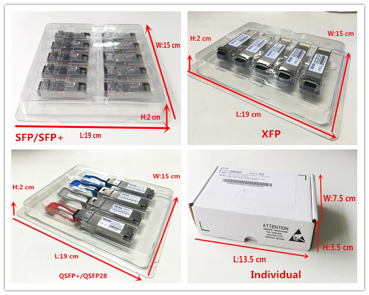 Dual LC DWDM SFP+ Transceivers 10.3125 11.09Gpbs 50ghz 80km CH17-61 C-BAND SMF