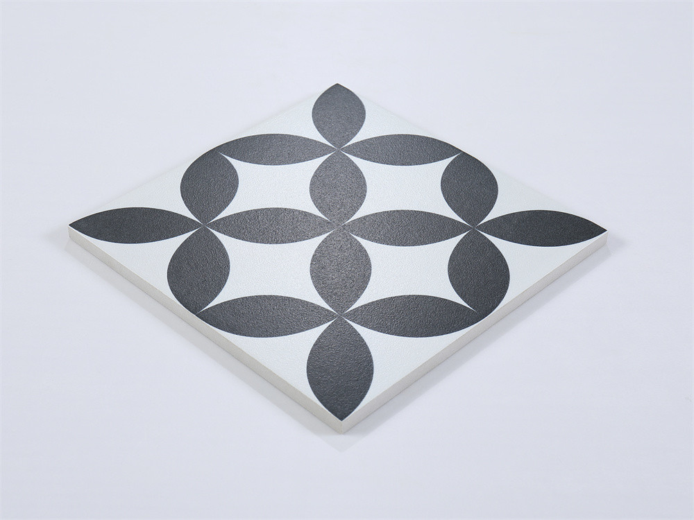White And Black Wear-Resistant 20x20cm Inside Wall And Floor Tiles For Residential Hotel Balcony Bathroom