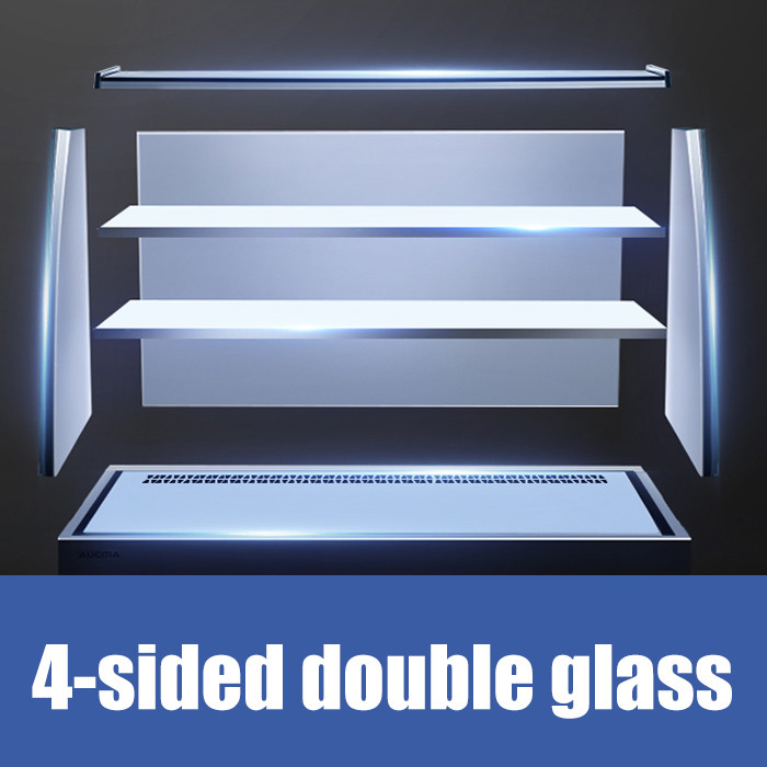 53.5 Inch Height Glass Pastry Display Chiller , Double Pane Flat Cake Display Fridge