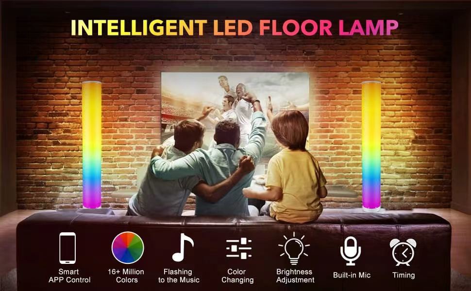 Dimmable Standing RGB Corner Floor Lamp App Control ‎44.5x14x14CM