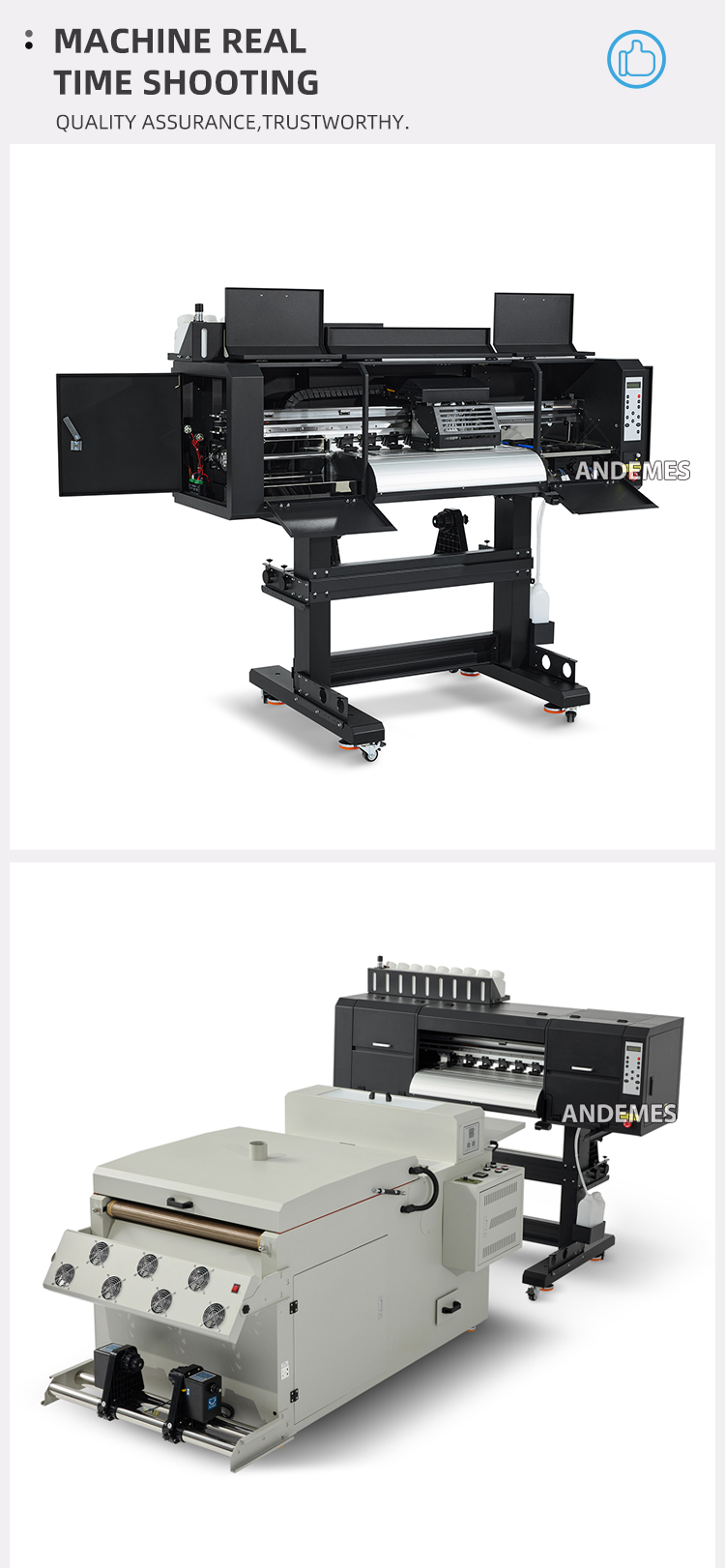 DTF A1 3 i3200 Full Set Textile Ink Printer for Heat Transfer 9 Color CMYKW FO FY FG FM