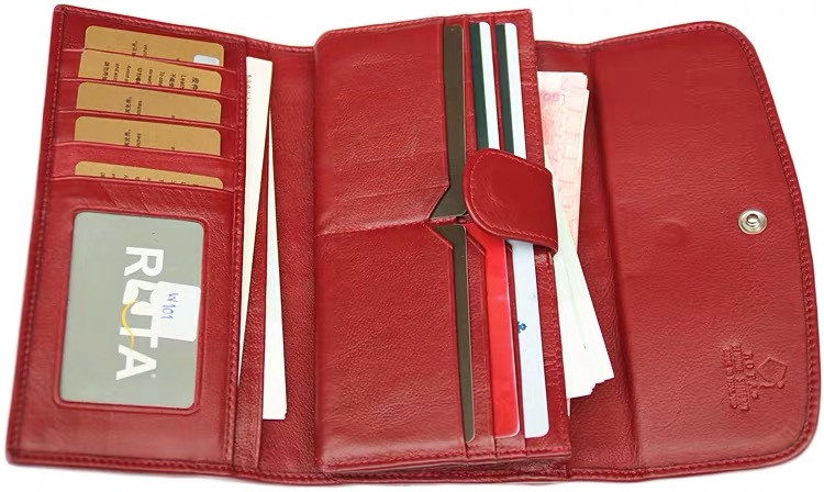 Unisex Style Authentic Stingray Skin Women Long Wallet Lady Card Holders Genuine Leather Female Large Clutch Purse