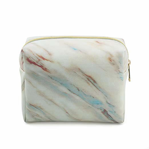 Marble Pattern Makeup Organizer Pouch With Zipper , Mens Travel Toiletry Bag