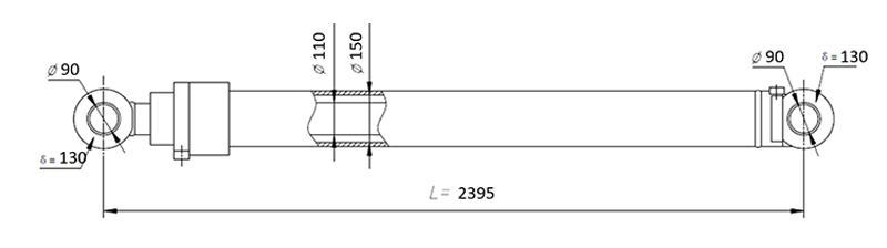 31QA-50111 31QA-50121 31Y1-33730 Boom Hydraulic Cylinder For R430LC-9SH R380LC-9 R430LC-9 Excavator