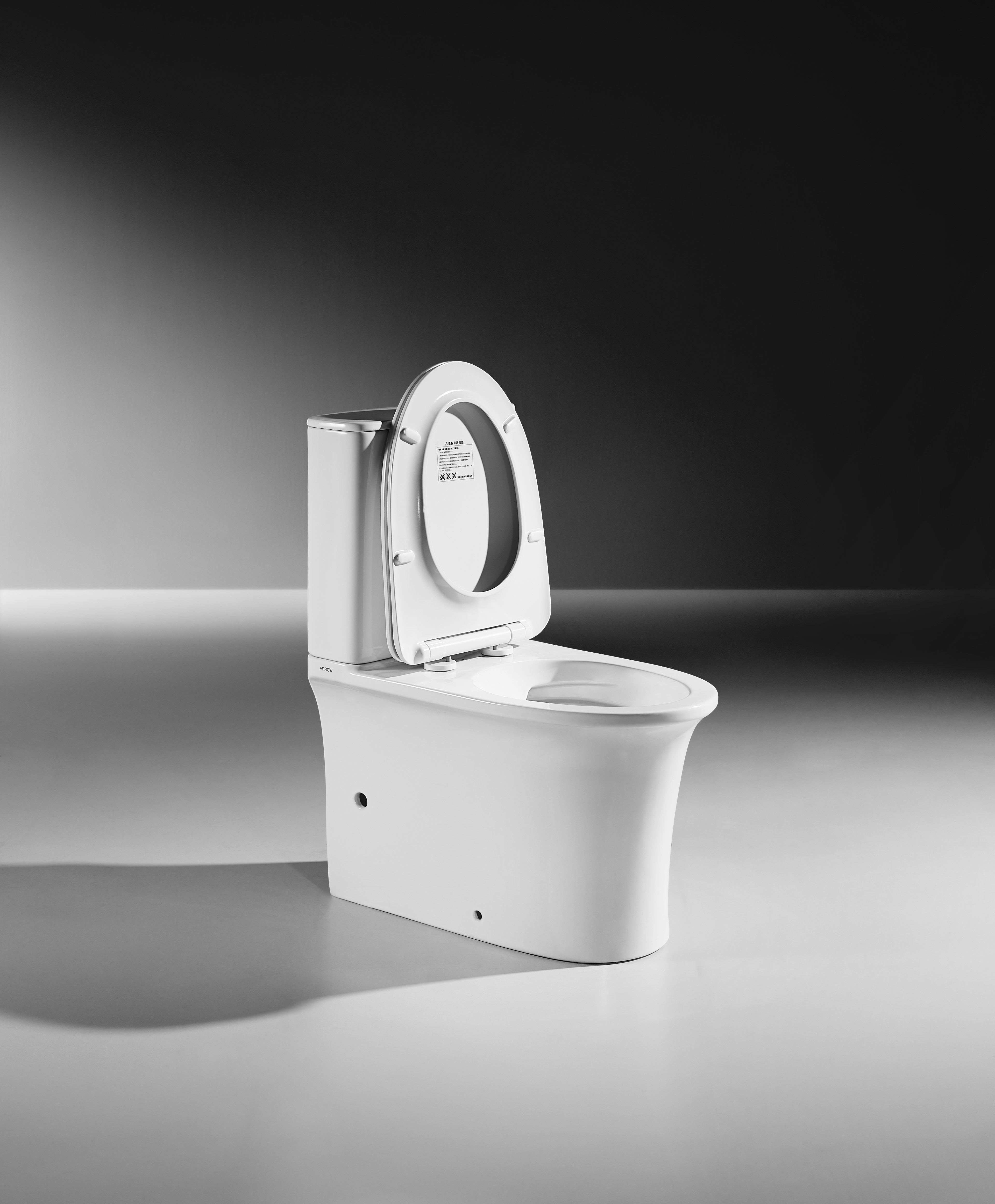 Washdown Two Piece Ceramic Toilet 654*398*810mm For Bathroom