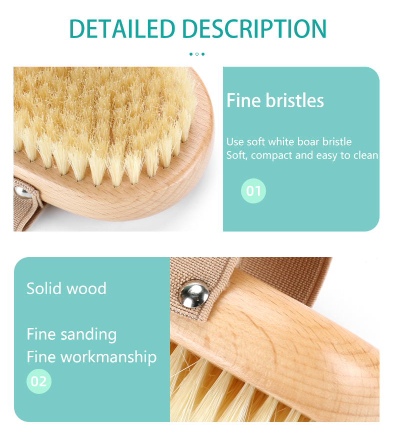 Massage Wet Bath Shower Brush Organic Vegan Sisal Body Dry Brushing Brush