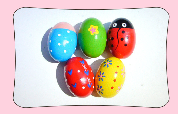 Assorted colors Plastic Easter eggs with Acrylic paint and brush for KIDS DIY painting Wooden and Plastic Easter Eggs