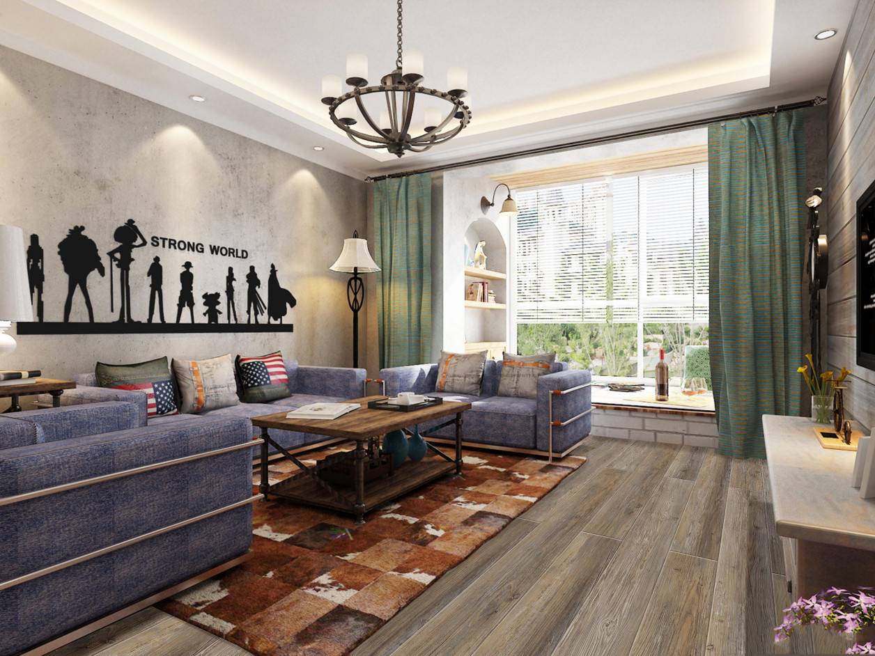 Anti Polluting SPC Click Flooring Ultraviolet Resistant Unilin Click Cement Pine Burlywood Wood Grain GKBM JR-W17014