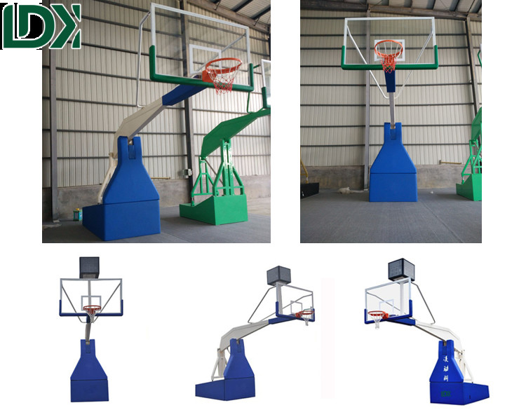 FIBA Professional Basketball Hoop Electric Hydraulic Basketball Stand Equipment For Sale