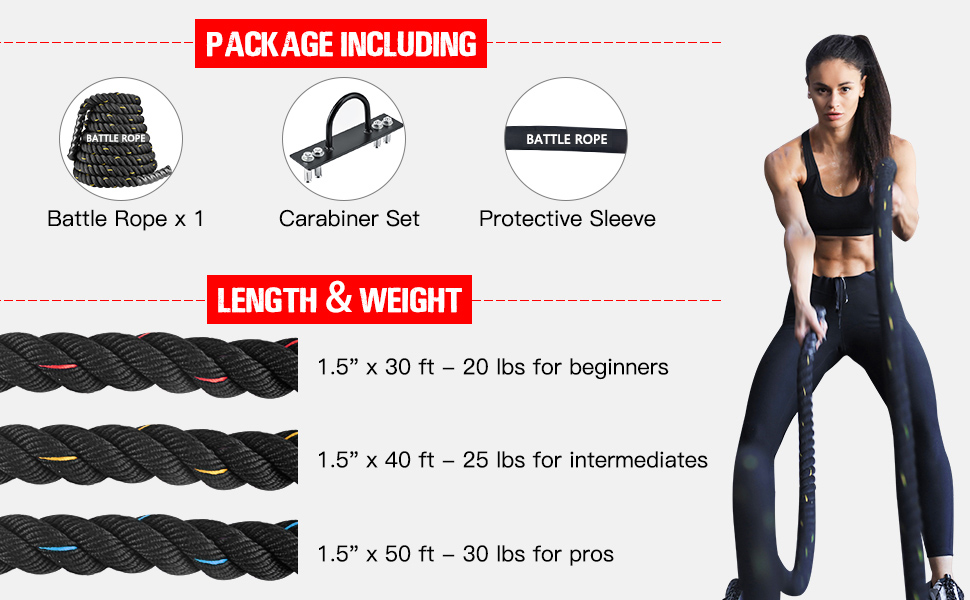 Customized Logo Power Training Battle Rope for Strength and Functional Training