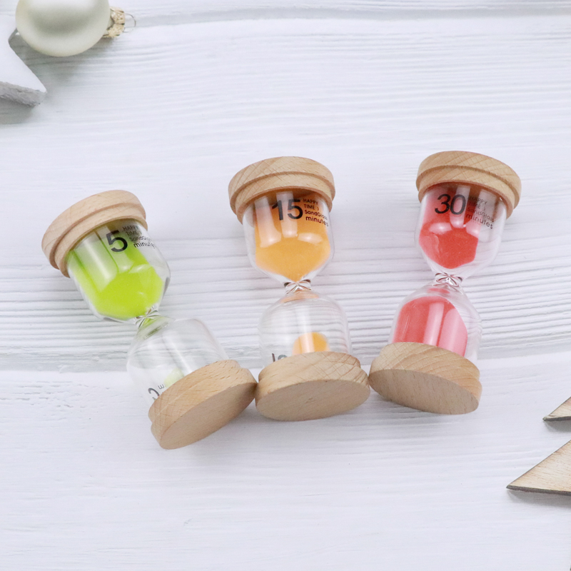 30 Second - 30 Minutes Small Hourglass Colorful Hourglass Wood OEM / ODM
