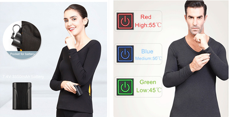 Warm Underwear Electric Heated Jacket Thick Thickness for women skiing