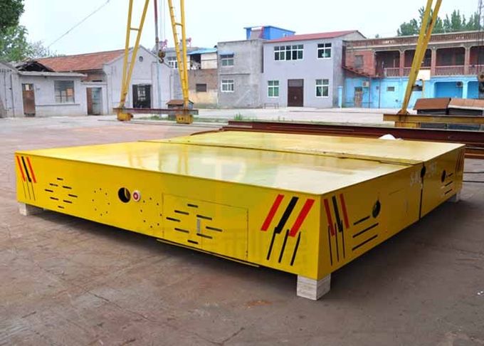 Rubber wheel battery transfer carriage mold injection transfer cart on concrete floor