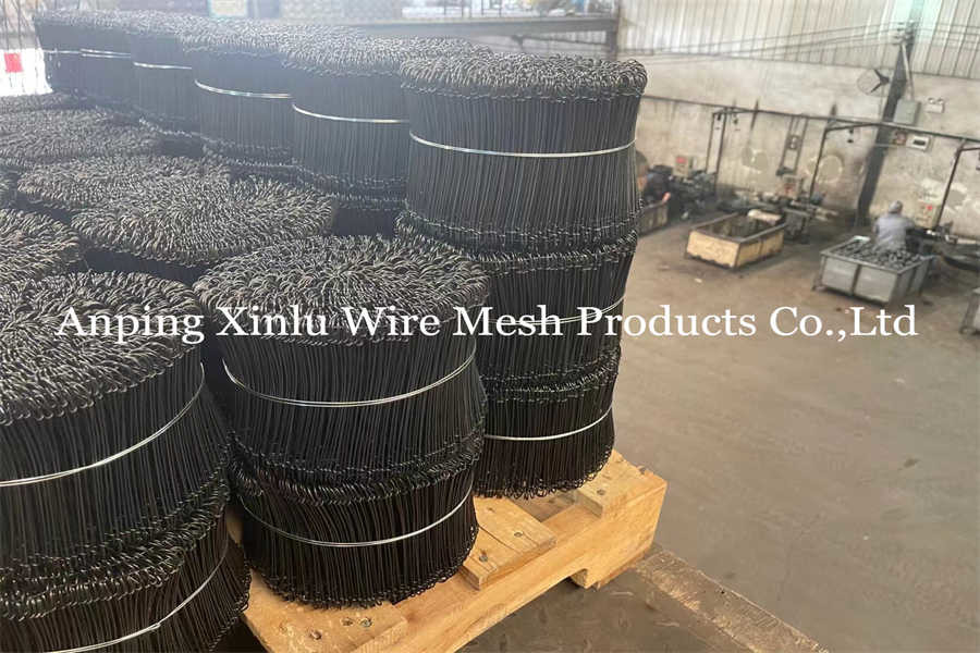 Black Annealed Bar Tie Wire Double Loop Binding Wire 1.0mm Diameter 200mm Length for Industrial Use 20% Elongation Rate