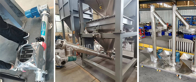 Customized Pipe Elevator Multi Angle Screw Conveyor For Cement