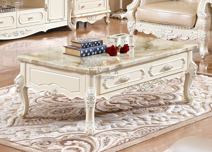 French country style Wood Type and antique classic Coffee Table
