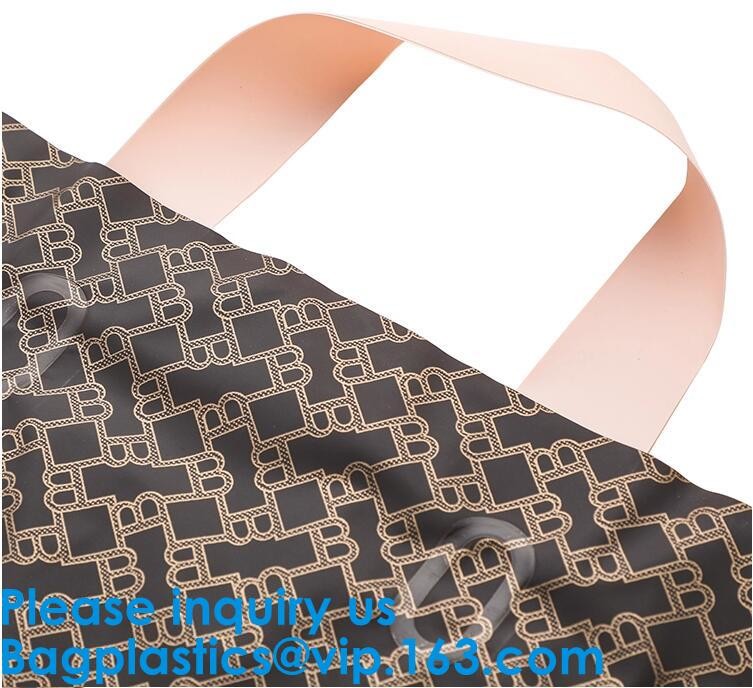 Gravure Printing With Your Own Logo Plastic Shopping Bag Material LDPE/HDPE Custom Carrying Soft Loop Handle Bags