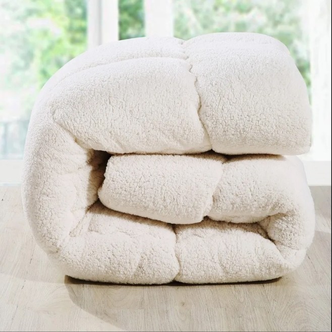 Soft Sherpa Fleece Cashmere Sherpa Quilt Microfiber Double Side Comforter Bicolor