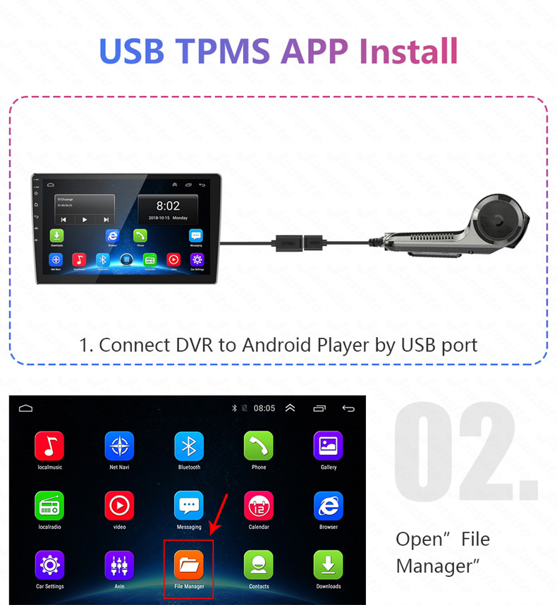 USB Car Dash Cam HD 1080P 170° Wide Angle Recorder Front ADAS Android DVR Night Version