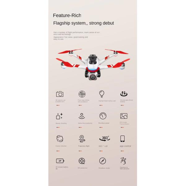 Professional K15 MAX FPV Drone with Brushless Motor and 6-Axis Gyro for Aerial Photography and Remote Control Operation