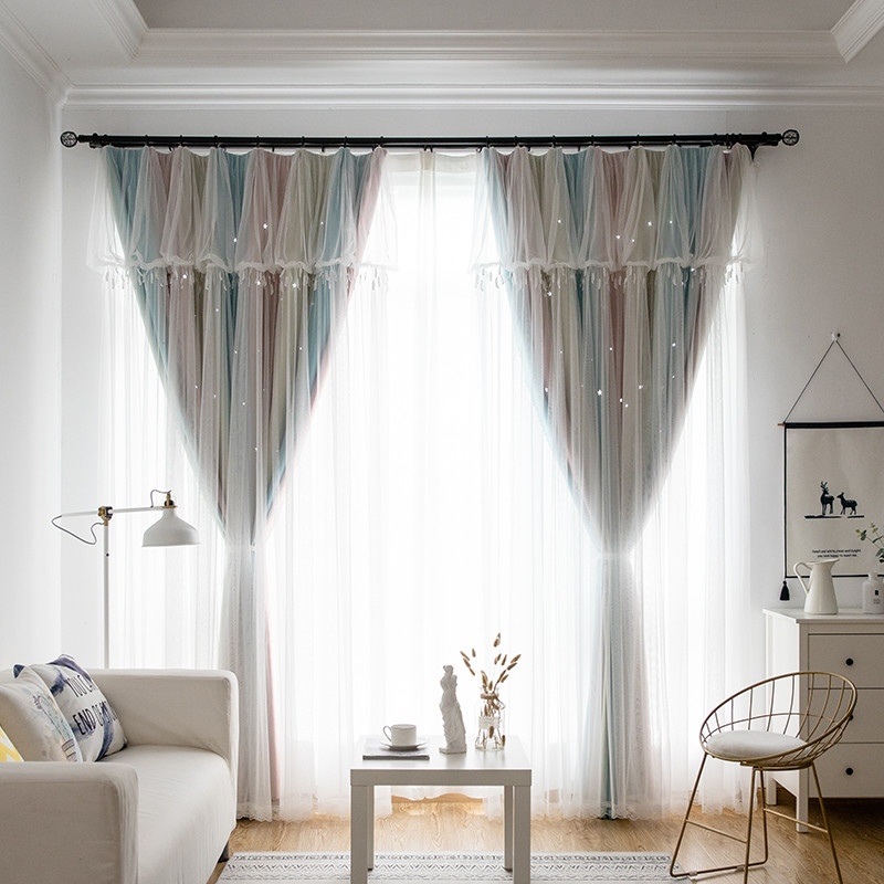 Hotel 100% Polyester Curtain Fabric Plain Luxury Home Textile