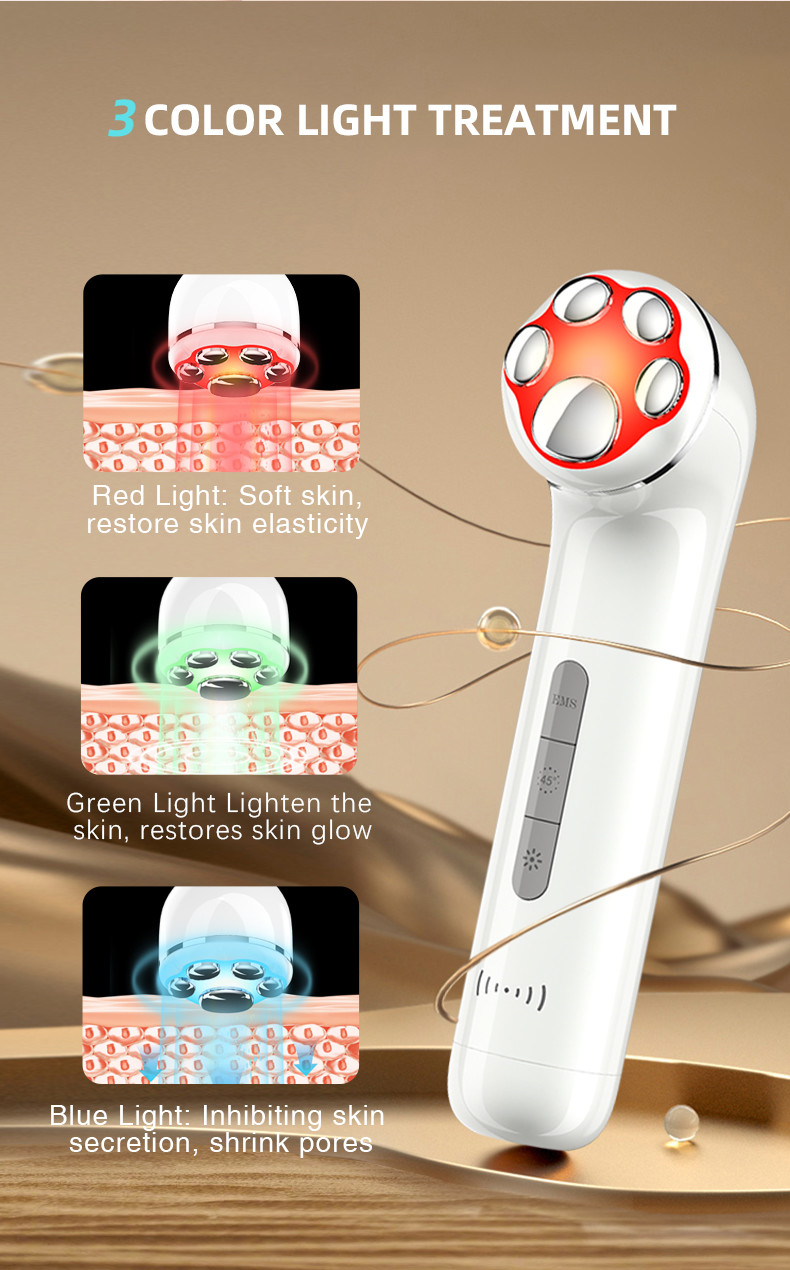 MICROCURRENT WRINKLE REMOVER CARE ems Skin Lifting Device Facial Beauty Skin Tightening Anti-aging Led Light Photon Therapy Machine Face Massager