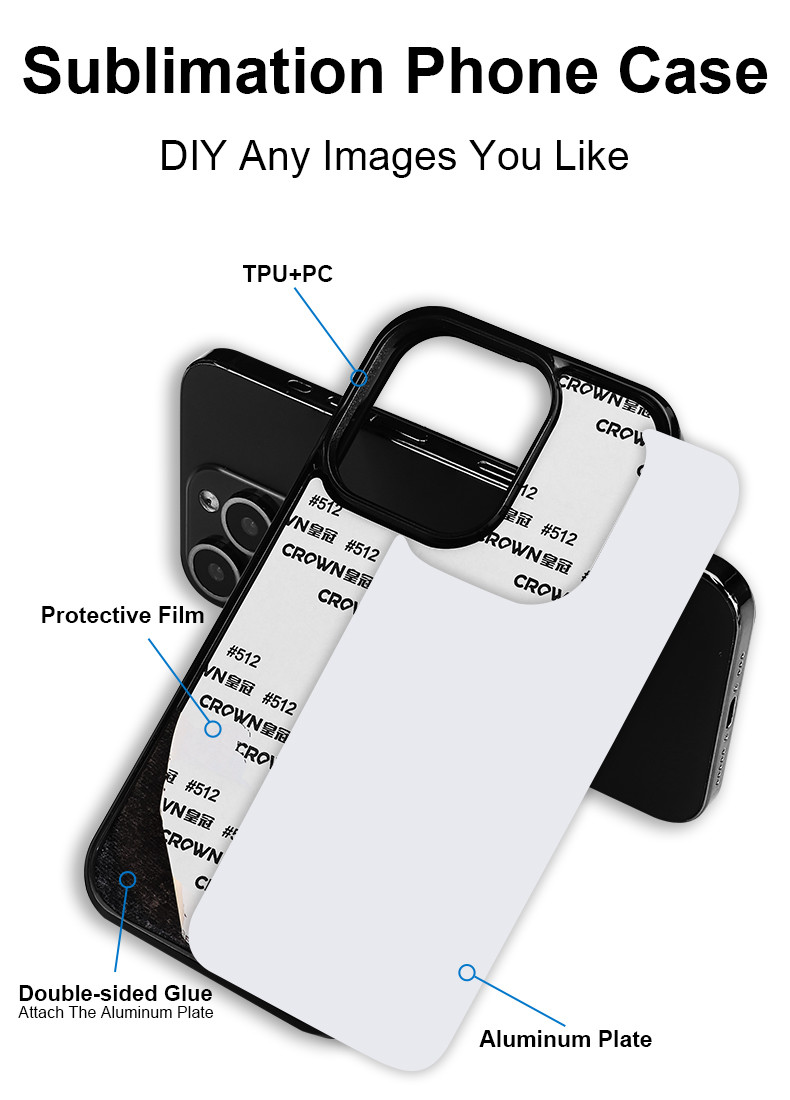 Customizable 2D Sublimation Case Shockproof For Samsung Xiaomi