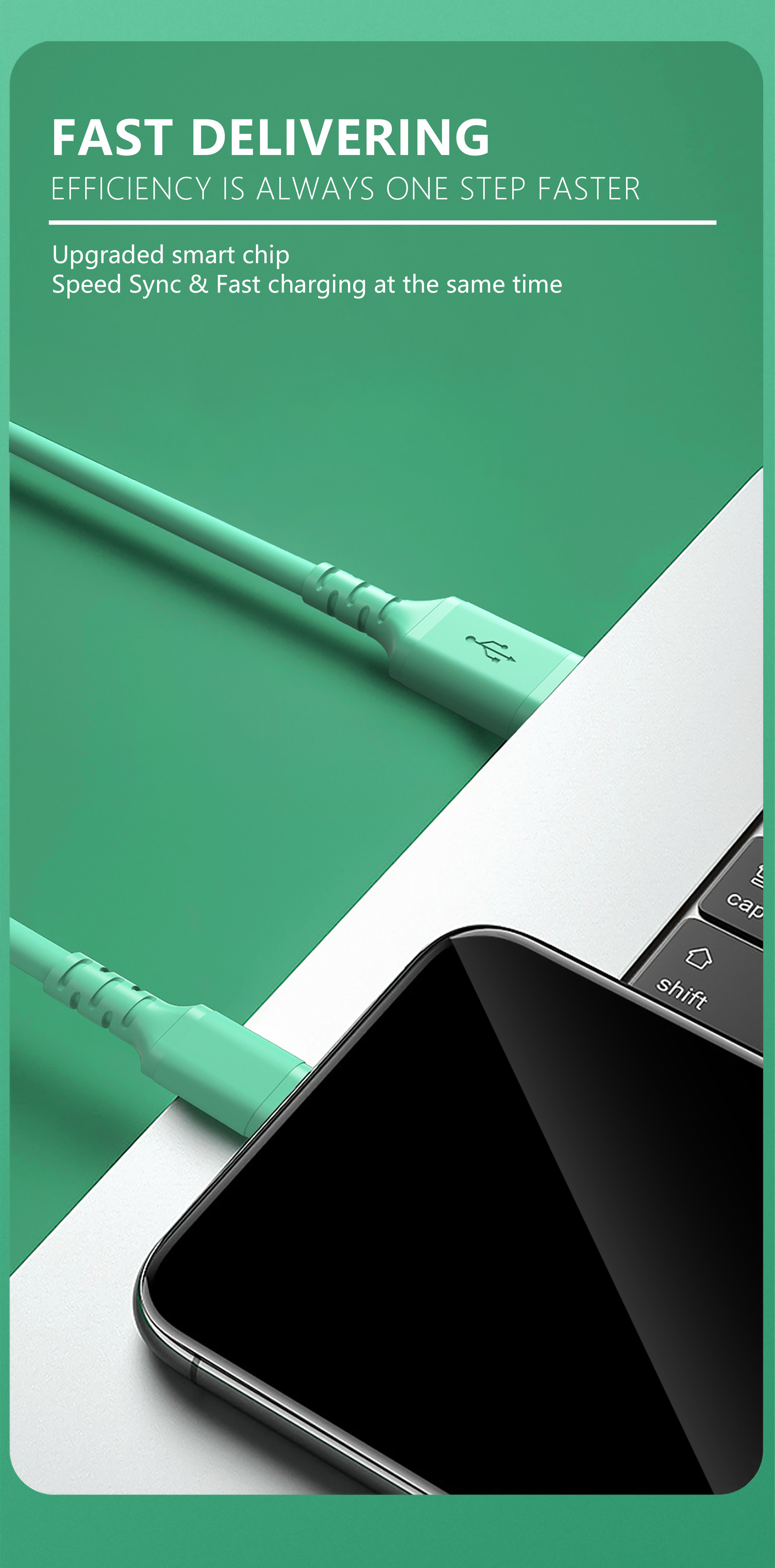 5V 3A Soft Liquid Silicone USB Type C Charging Cable 6FT Colorful