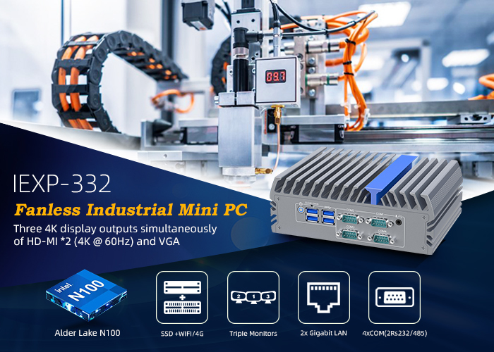 N100 Mini Pc 2 Ethernet Ports Mini Pc 2 Lan 4 COM RS232 RS485