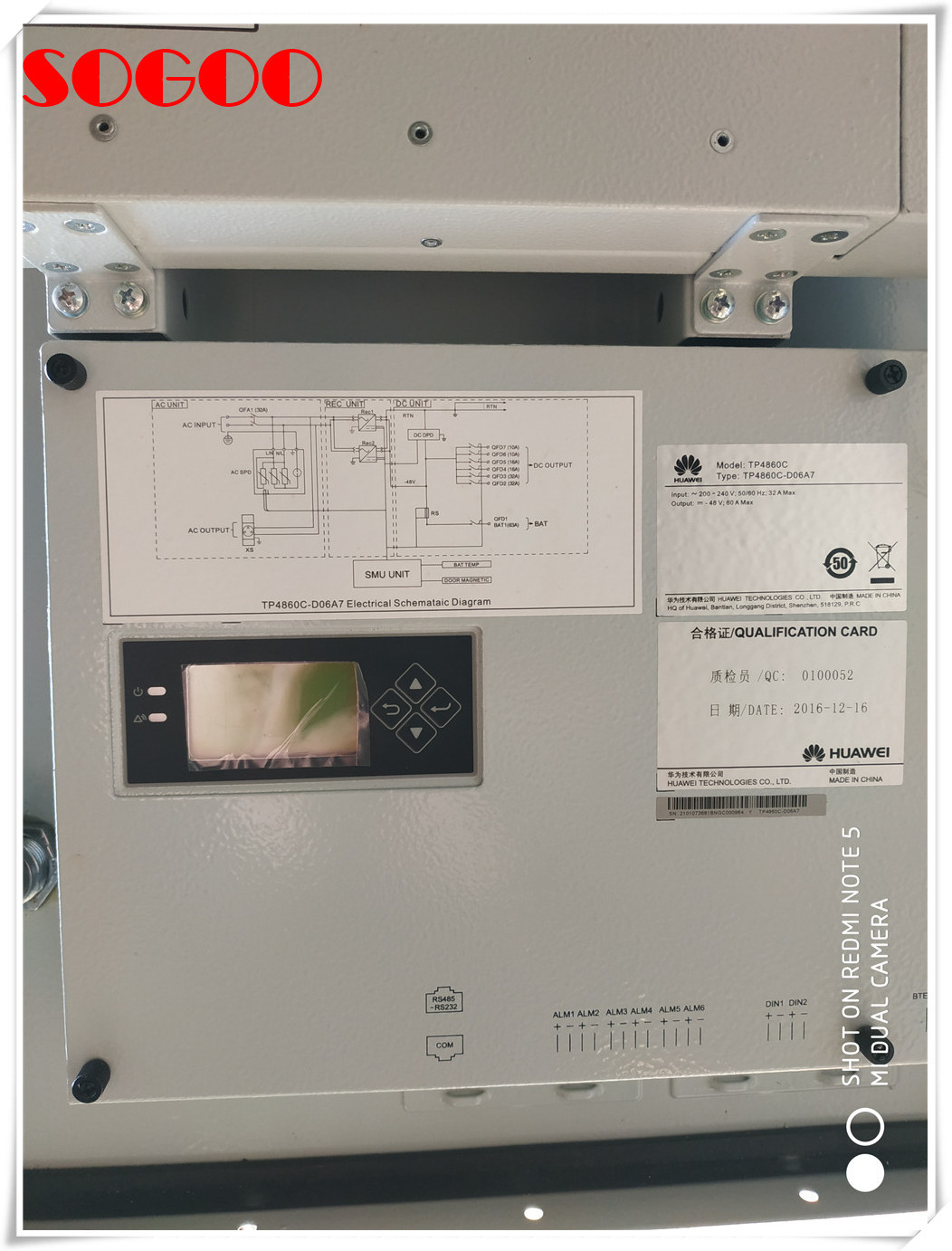 Huawei TP4860C-D06A7 Indoor And Outdoor Wall-Mounted Power Cabinet 48V60A