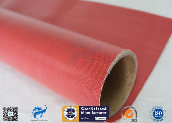 Furnace Curtain 0.45mm 40/40g 1000mm Red Silicone Rubber Coated Fiberglass