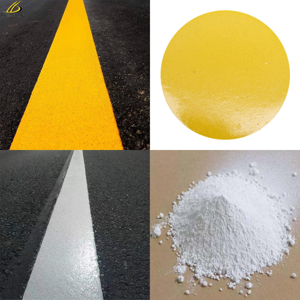 Powder Paint Glow In The Dark Thermoplastic Road Marking Paint Yellow And White Quick Drying