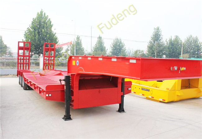 Gooseneck Lowboy Trailer Semi 3 Axle Carry Heavy Duty Equipment Trailer Low Loader