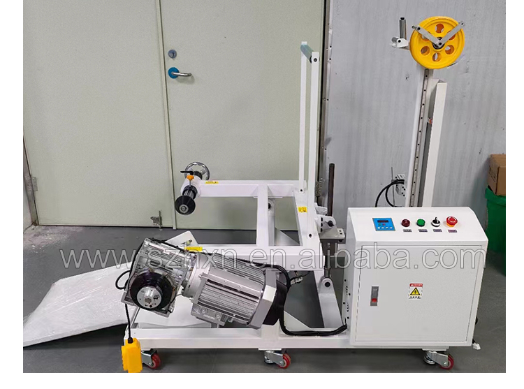 300kg Max Loading Cable Wire Pay-off Machine with Wire Feeder and 700MM Rail Travel