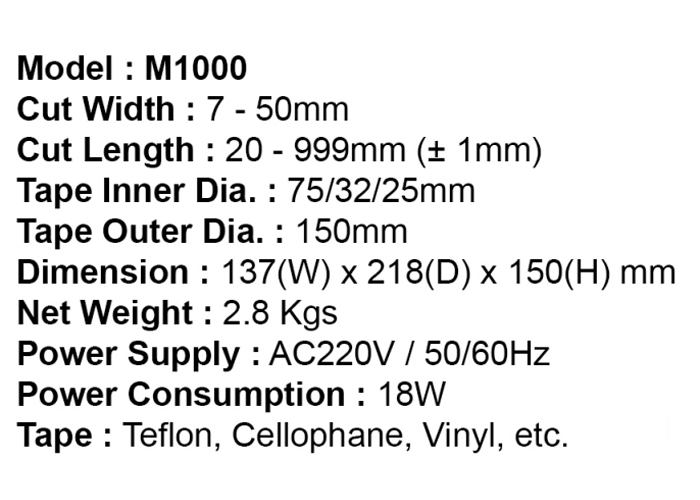 M1000 manual and automatic mode tape dispenser image 2