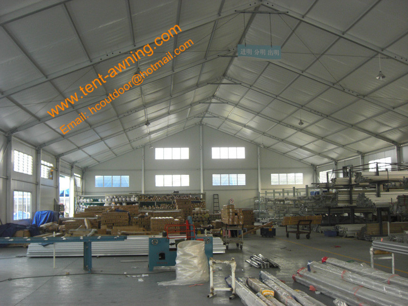 Wind Resistant 100km/h Workshop Tent Aluminum Structure Waterproof Marquee Tents