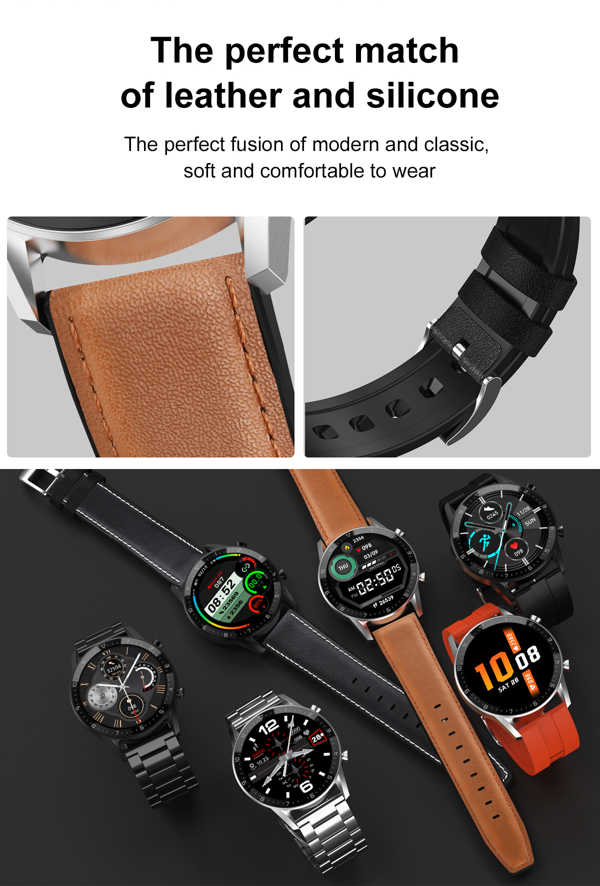 DT92 Smart Watch Women Men Call 1.3 Inch Touch Screen Retina Display Scree Round Charging Smartwatch 2020 PK L13 L16