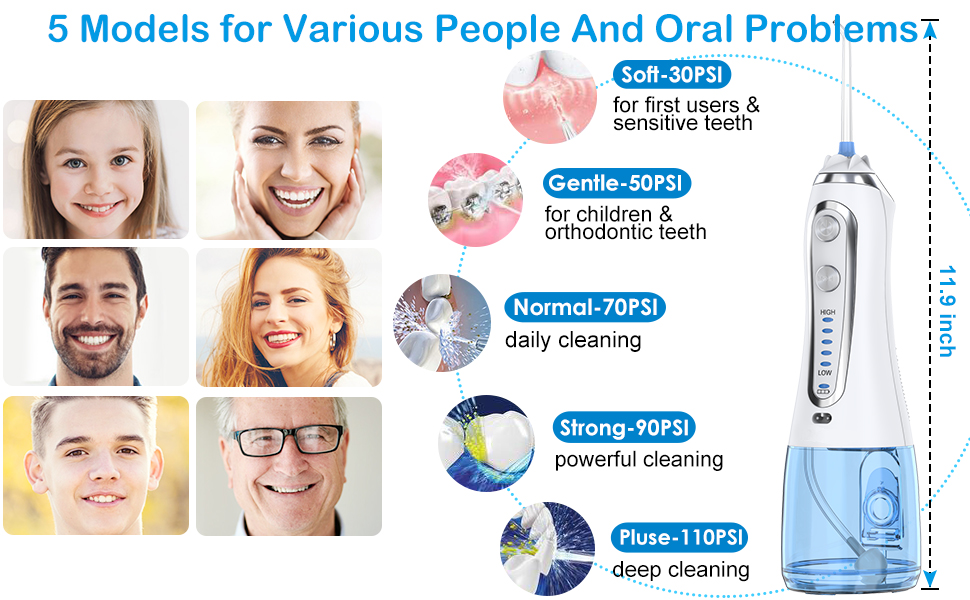 FDA Approved Water Jet Flosser , Electric interdental water jet