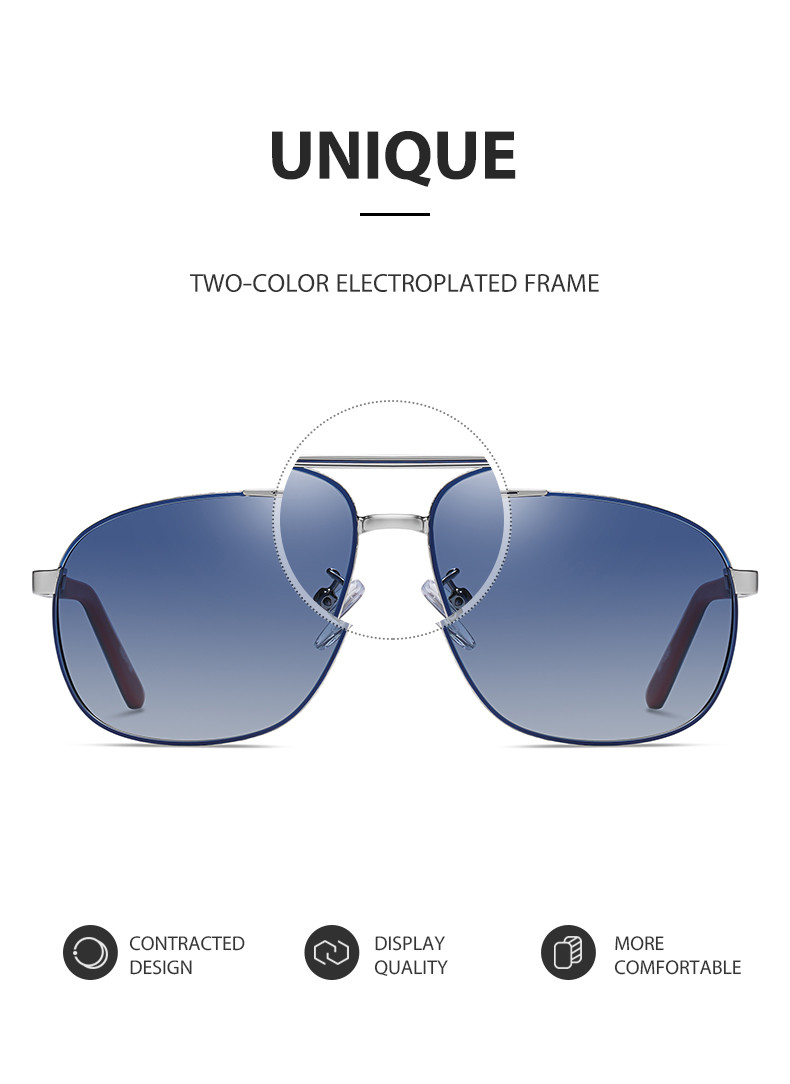 Custom metal polarized sunglasses 5.70 Inches , Men Women Universal Eyewear