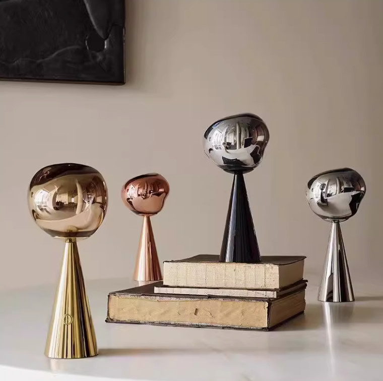 Nordic silver table lamp modern simple bedroom bedside ball light floor lamp