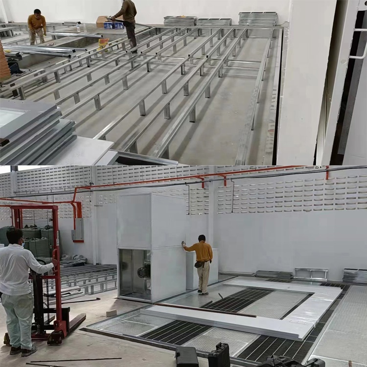 15KW Fiberglass Floor Filter Diesel Spray Booth for Car Painting Room in 2024 Diesel
