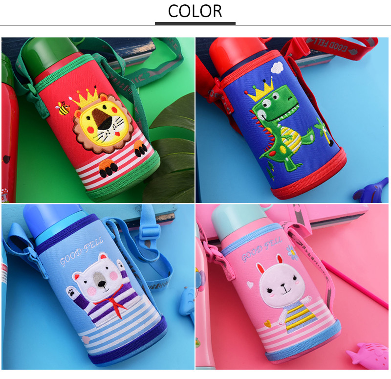 Custom Animals Pattern Child Bottle Bag with Adjustable Shoulder